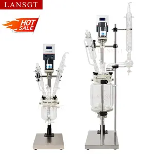 Lab 5L Small Lab Resin Reactor Tank Jacketed Glass Reactor For Chemical Industry