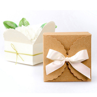 Boîte à savon pliante rose mignonne avec ruban, emballage cadeau carré en carton coloré, personnalisable avec logo, vente en gros, fabricant