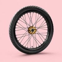 Juego de Ruedas Supermoto Surron Light Bee X Segway X160 X260 17x1.60 17x2.15, Kit de Neumáticos con Buje de Aluminio CNC, Plateado y Negro 2025