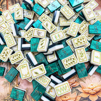 Juego de Mahjong Americano de Acrílico de Doble Capa Personalizado con Diseño de Arte Islámico, Linterna Floral y Bailarina Giratoria