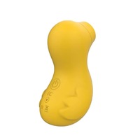 Gelber Vibrator für Frauen mit Saugfunktion und Nippelstimulation – Sexspielzeug für Frauen