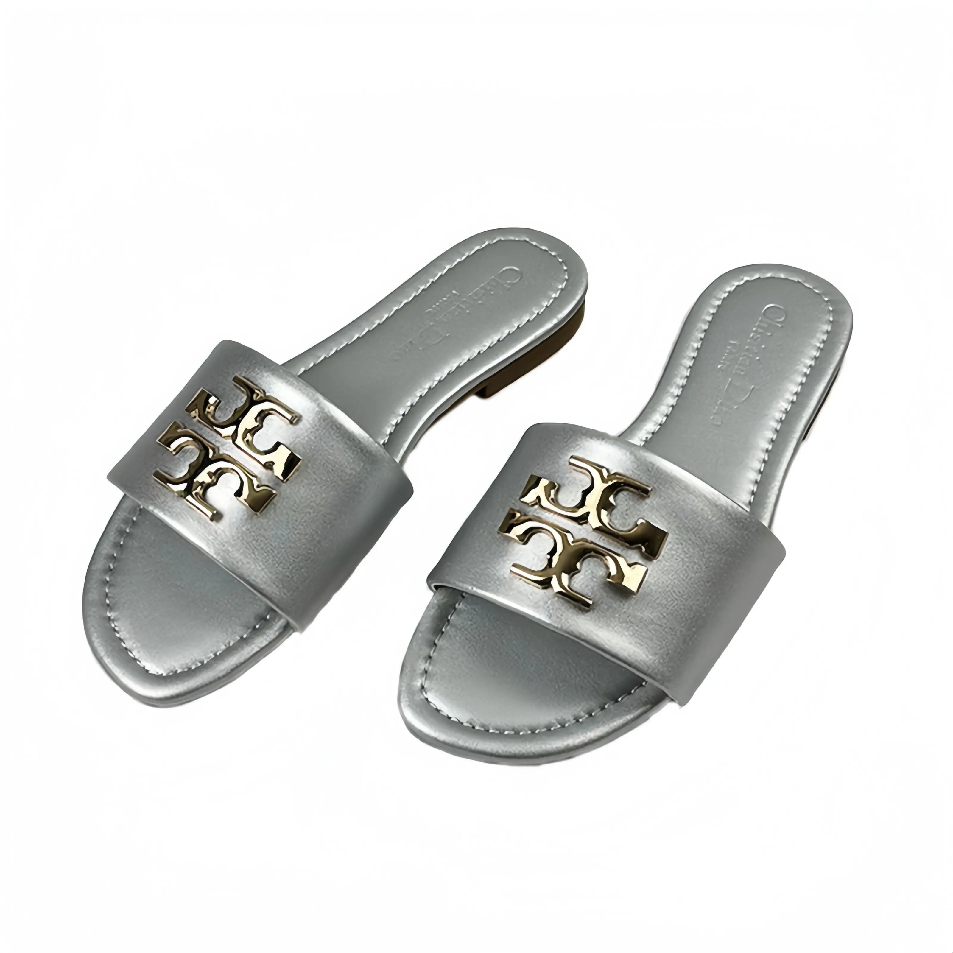 Preppy personalizado mujer verano lujo zapatillas suave ligero plano mujeres sandalias moda tendencia al aire libre zapatos planos