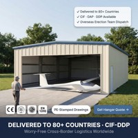 Hangar d'avion sécurisé, bâtiment aéronautique préfabriqué pour le stockage professionnel d'avions