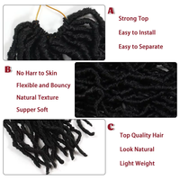 Dreadlocks synthétiques de vente chaude pour les extensions de cheveux de tresses de crochet 36 "dreadlocks synthétiques élastiques doux pour les femmes noires