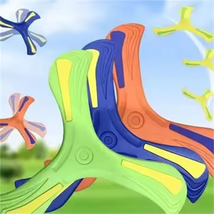 Colorido juguete deportivo al aire libre disco volador interactivo <span class=keywords><strong>Boomerang</strong></span> suave con tres hojas para niños y adultos jugar - Product Image 4