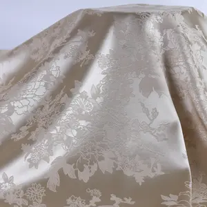 1865, оптовая продажа, полиэстер, шелк, цветочный жаккардовый узор, Легкий эластичный атласный материал, ткань для платья, блузки, рубашки