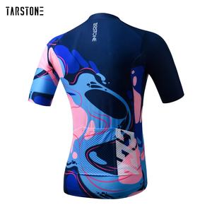 TARSTONE nuovo modello estivo maglia blu rosa <span class=keywords><strong>ciclismo</strong></span> maglia traspirante Jersey <span class=keywords><strong>ciclismo</strong></span> <span class=keywords><strong>Vintage</strong></span> maglia maglia <span class=keywords><strong>ciclismo</strong></span> abbigliamento - Product Image 3