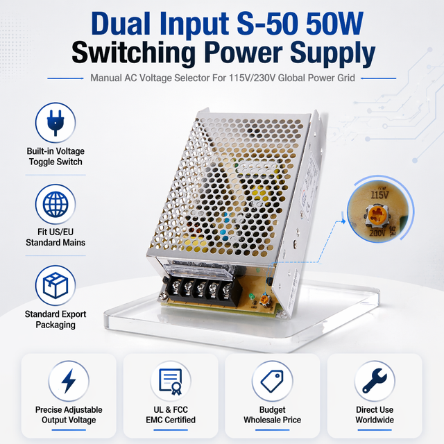 S-50-12 50W 12V 4.2A Switching Power Supply AC DC for LED Strip