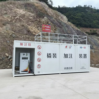 Station de carburant portable en conteneur ISO de 20 pieds ou 40 pieds, réservoir de stockage de diesel et d'essence avec distributeur