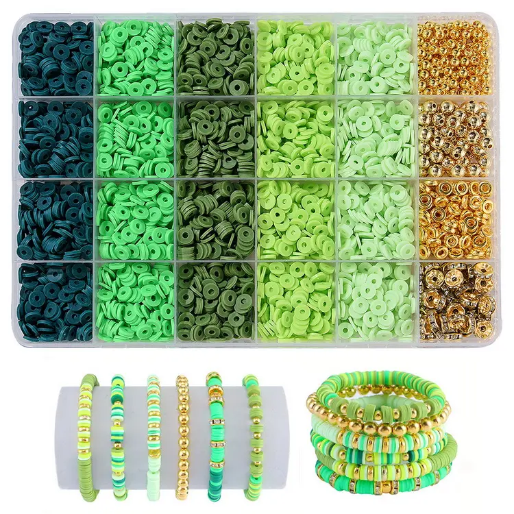 New Model DIY Bracelet Necklace 24 Grids Polymer Clay Beads Set