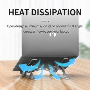 ความสูงปรับอลูมิเนียมพับขาตั้งแล็ปท็อปยืนโฮมออฟฟิศนักเรียนคอมพิวเตอร์แล็ปท็อปสําหรับ Lap - Product Image 3