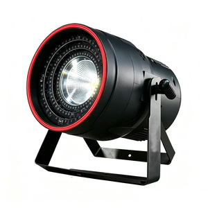 Projecteur LED Par <span class=keywords><strong>Abyss</strong></span> 200W blanc chaud COB avec anneau LED RGB, contrôleur DMX 512, éclairage de scène pour bar, DJ, mariage - Product Image 3