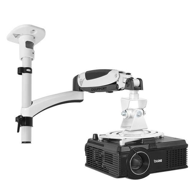 PR03B Aluminum Alloy 360 Degree Full Motion Retractable Universal Projector Hanger Bracket 360 Degree Projector Mount Projector