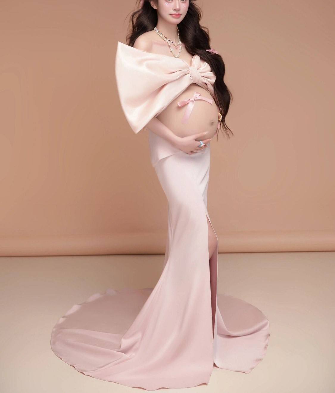 Maxi Dress Maternity Dresses For Photoshoot Pink Maternity Maxi