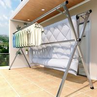 Meubles simples étendoir à vêtements support de sol vêtements cheval pour salle de bain porte-manteau mobile pour accrocher garde-robe et outils