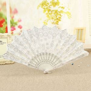 Éventail pliable en tissu tendance avec estampage à chaud PS et armature en plastique, élégant éventail en dentelle pour cadeau de mariage - Grande Vente - Product Image 2