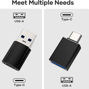 Juego de 4 Adaptadores USB-C 3.1 con Convertidor Tipo C Compatible con Teléfonos Inteligentes Android, Computadoras Portátiles, Tabletas <span class=keywords><strong>MacBook</strong></span> - Negro - Product Image 2