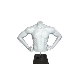 Taglie forti sport buste manichino usato biancheria intima vestiti manichino manichino a metà corpo uomini donne torso nero senza testa