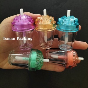 ISMAN 5ml Nuevo Tubo de Brillo Labial Creativo con Forma de Cubo de Hielo, Envase de Brillo Labial Tipo Copa de Cristal, Botella Vacía para Brillo Labial Macaron, Pro de Fábrica - Product Image 1