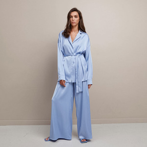 2022 Spring Valentines New Designer Satin Silk Pjs <strong>Sets</strong> <strong>for</strong> Women <strong>Family</strong> Sexy Pajamas Two Piece Sleepwear Lounge Wear - Product Image 5