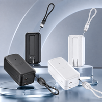 Batterie externe magnétique tout-en-un 5000 mAh 10000 mAh avec prise secteur, chargeur sans fil 15 W, charge rapide 22,5 W