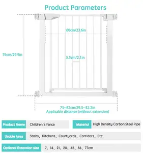 Barrière de sécurité enfant porte bébé Protection de sécurité pour échelle escalier chiot porte de sécurité clôture enfants parcs meubles