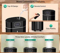 Appareils électroménagers intelligents, humidificateur ultrasonique à brume froide et chaude de grande capacité, humidificateur commercial