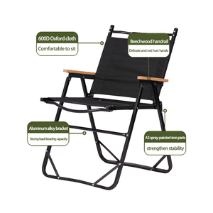 Özel yapılmış hafif taşınabilir katlanır alüminyum sandalye, yetişkin açık kamp için uygun, piknikler, ve kamp - Product Image 2