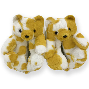 Pantuflas de invierno y otoño impermeables, afelpadas, con diseño de oso de peluche, punta abierta, suela de <span class=keywords><strong>EVA</strong></span> y TPR, con masaje, estilo coreano, de malla, para parejas, uso doméstico, diseño de <span class=keywords><strong>calabaza</strong></span>, para mujer - Product Image 6
