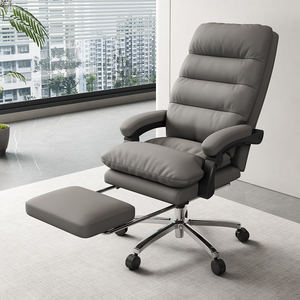 Muebles de oficina de lujo Silla Boss de cuero sintético Silla giratoria cómoda Sillas de cuero de oficina de lujo con rueda giratoria - Product Image 2