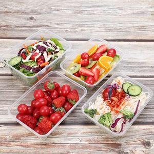 Contenants de préparation de repas réutilisables, portables, transparents, carrés, résistants au congélateur, de qualité supérieure, pour boîtes à lunch professionnelles et réunions d'affaires - Product Image 3