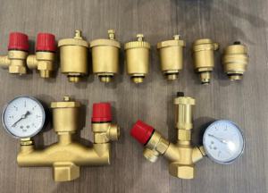 Langlebige Messing kessel komponenten mit automatischem Entlüftung manometer und Sicherheits ventil für HLK-und Fußboden heizungs systeme - Product Image 4