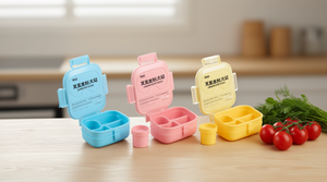 Contenitore per Alimenti YH15 in Plastica, Rettangolare con Scomparti, Coperchio Ribaltabile per Conservazione della Freschezza, Senza BPA, con Coperchi - Product Image 2