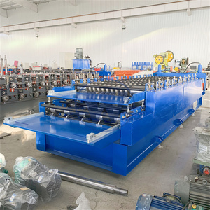 Panel Rolling Iron Zinc Colored Steel Metal Roll Forming Machine Double Layer Trapezoidal Panel Rolling Roof Making Machines - Product Image 6