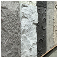 Panneau mural 3D en pierre PU, design moderne pour hôtel, imperméable, 1200x600mm, épaisseur 60mm, pierre d'ardoise artificielle légère
