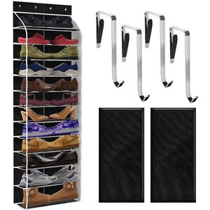 Practical White Modern Reusable Foldable Breathable Oxford Cloth Door <b>Shoe</b> Organizer Durable Hanging Closet <b>Storage</b> Bags Walls - Product Image 1