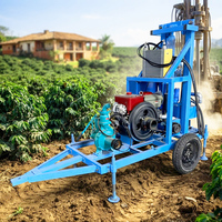 Mini-foreuse rotative hydraulique diesel 35 CV pour puits d'irrigation agricole, profondeur 150 m, garantie 1 an