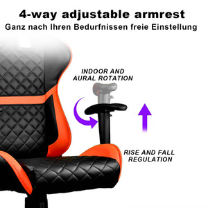 Silla <span class=keywords><strong>Gamer</strong></span> Ergonómica Cougar Custom Home para Juegos y Oficina, con Reposabrazos, Diseño <span class=keywords><strong>Scorpion</strong></span>, Silla de Carreras de PU con Reposapiés - Product Image 4