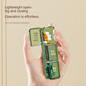 Organisateur de pilule en plastique PP portable de vente chaude avec couvercle en aluminium de forme rectangulaire Design classique pour une utilisation de 7 jours par semaine - Product Image 3