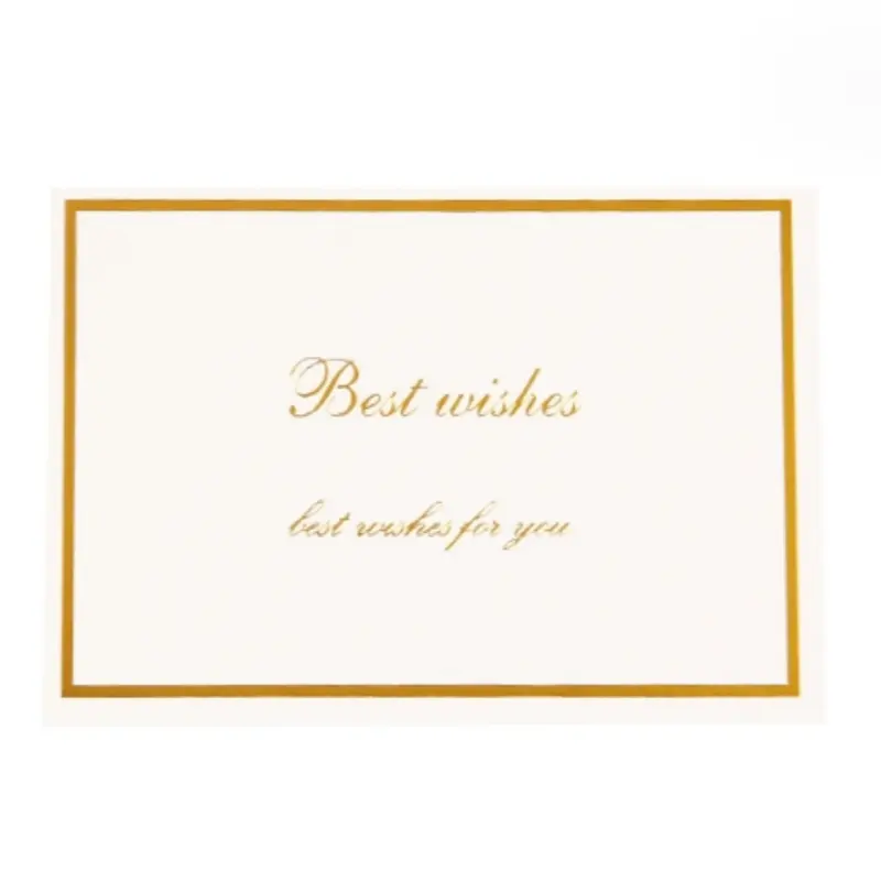 Luxury custom logo gold foil stamping business card postcard flower thank you card for message
