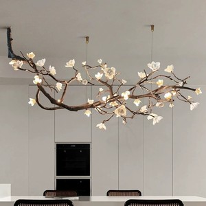 Lampadario a LED TOGETHER con Rami a Fiori Ispirato al Design Naturale, Luce a Sospensione per Decorazione di Interni Villa Appartamento Soggiorno - Product Image 4