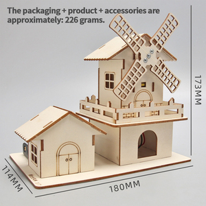 Kit DIY de <span class=keywords><strong>Moulin</strong></span> à <span class=keywords><strong>Vent</strong></span> Motorisé avec Voiles Rotatives Réalistes, Modèle STEM, Électrique Robuste, pour la Découverte de la Physique, Unité de Ressources, Emballage en Boîte - Product Image 4