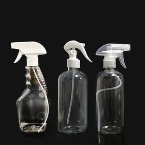 New qualidade recarregável 1l plástico 300ml 500ml, grosso spray garrafas com pulverizador de névoa fina para água, cosméticos