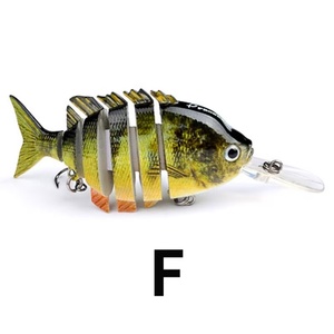Leurres de pêche personnalisés pour prédateurs, type Bib Glide Bait, à longue portée, 6 segments - Product Image 2