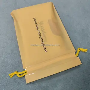 Petit sac à cordon imprimé personnalisé, sac d'emballage à cordon imprimé, sacs en plastique pour cadeau