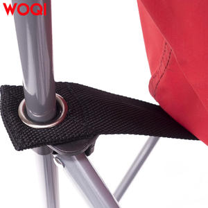 เก้าอี้พับสำหรับตั้งแคมป์กลางแจ้ง Woqi สีแดง โครงอะลูมิเนียม ผ้า Oxford พร้อมกระเป๋าข้าง - Product Image 3