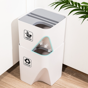 Modern Design Household Waste <strong>Bin</strong> Round Plastic Kitchen Trash Can with Wet and Dry Separation <strong>Stackable</strong> Round <strong>Bin</strong> - Product Image 3