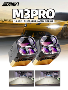 M3PRO 1.8inch Matrix LED Projector Lens 60W 30000LM 12V Universal Fit for Car Motorcycle Auxiliary <b>Driving</b> <b>Light</b> - Product Image 1