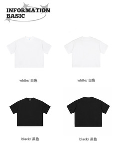 เสื้อยืดแฟชั่นโอเวอร์ไซส์ทรงบ็อกซี่ น้ำหนัก 230 กรัม คุณภาพสูง หรูหรา สั่งทำได้  แบบครอปท็อป  ทันสมัย  สำหรับทุกเพศ - Product Image 3