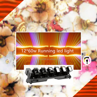 12x60W haute puissance RGBW LED Zoom pour la lumière de scène Dmx de barre de faisceau de tête mobile avec bande pour les événements de mariage